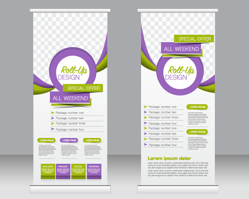 Exhibition advertising vertical banner vectors set 11 Exhibition advertising vertical banner vectors set 11
