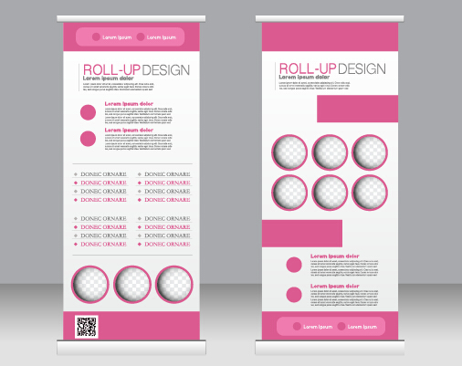 Exhibition advertising vertical banner vectors set 16 Exhibition advertising vertical banner vectors set 16