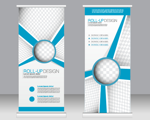 Exhibition advertising vertical banner vectors set 18 Exhibition advertising vertical banner vectors set 18