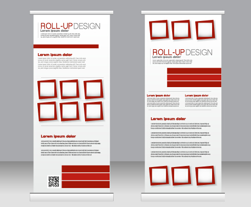 Exhibition advertising vertical banner vectors set 19 Exhibition advertising vertical banner vectors set 19