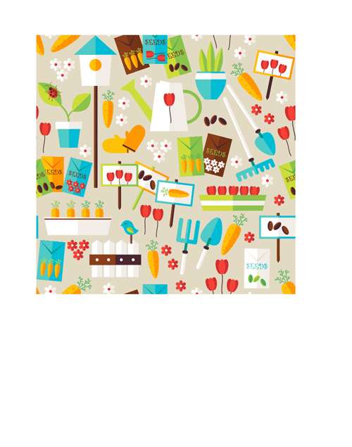 Flat nature gardening and environment seamless pattern vector 02 Flat nature gardening and environment seamless pattern vector 02