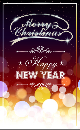 Halation christmas poster vector material Halation christmas poster vector material