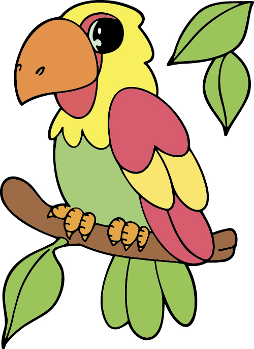 styles hand drawn cartoon bird 