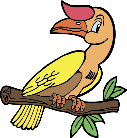 Hand drawn bird cartoon styles vector 04