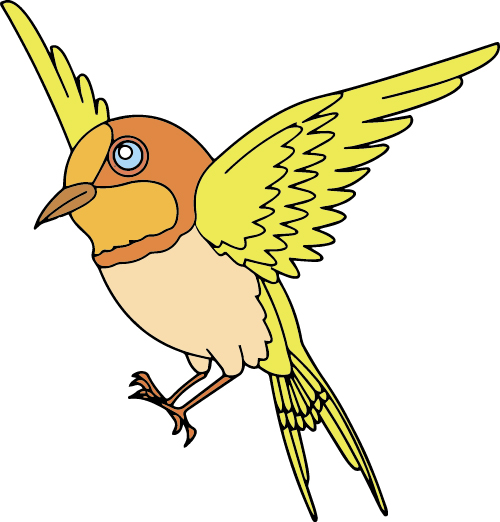 hand drawn cartoon bird 