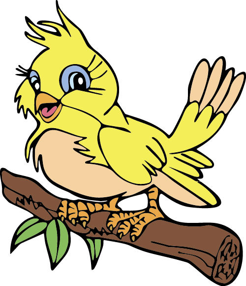 Hand drawn bird cartoon styles vector 09