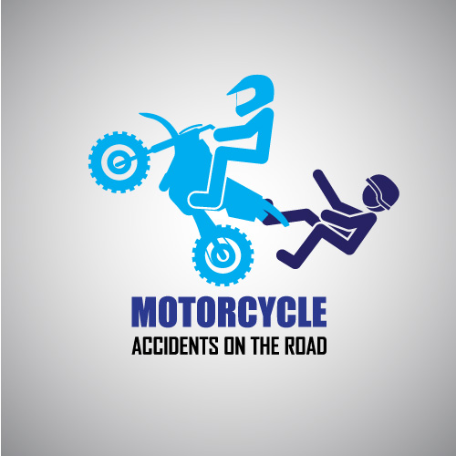 Motorcycle accidents caution logos vector 02 Motorcycle accidents caution logos vector 02