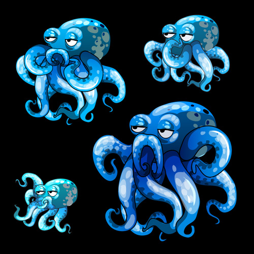 octopus character catoon 