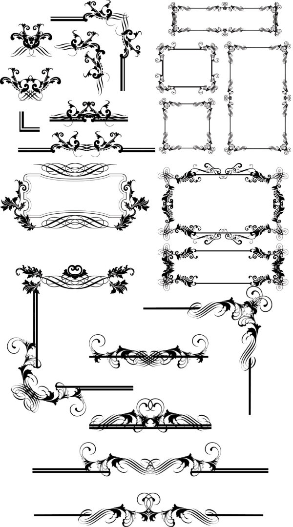 Ornate floral frame vector Ornate floral frame vector