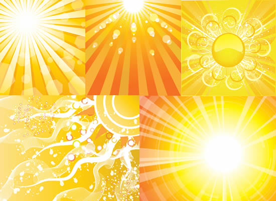 Elements of sun ray of light beam backgrounds art