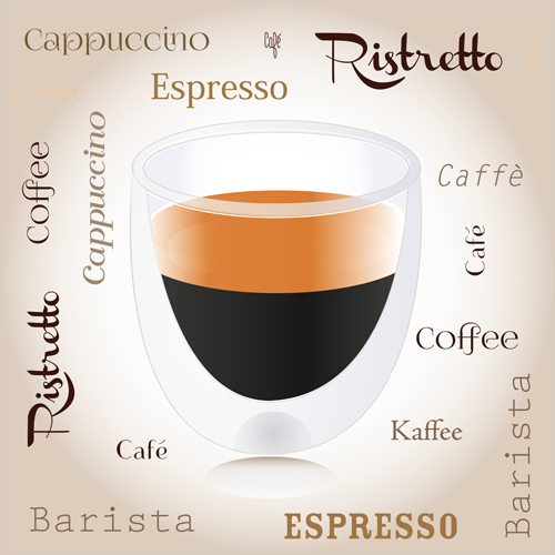 Coffee heart with wordart creative vector 02 Coffee heart with wordart creative vector 02
