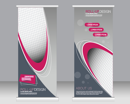 Exhibition advertising vertical banner vectors set 09 Exhibition advertising vertical banner vectors set 09