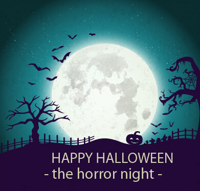 night horror halloween background 