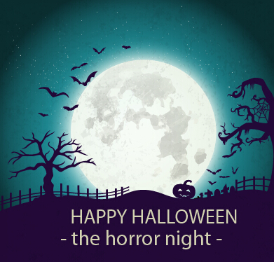 Halloween horror night vector background 02 Halloween horror night vector background 02