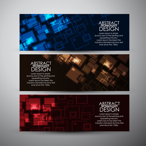 Modern business banners design set 01 Modern business banners design set 01