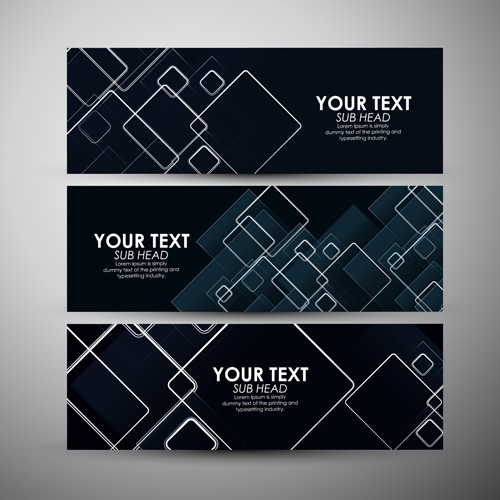 Modern business banners design set 02 Modern business banners design set 02