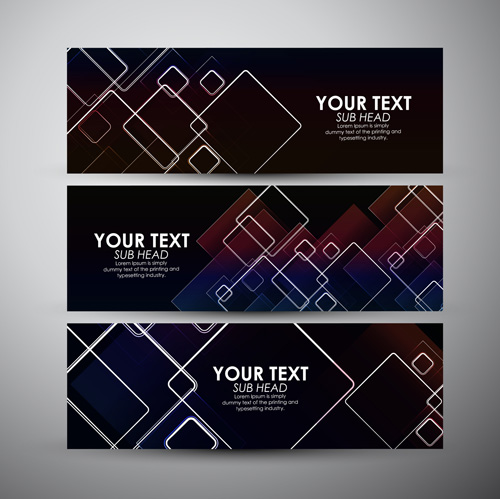 Modern business banners design set 07 Modern business banners design set 07
