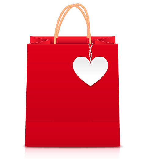 shopping bag shopping heart 