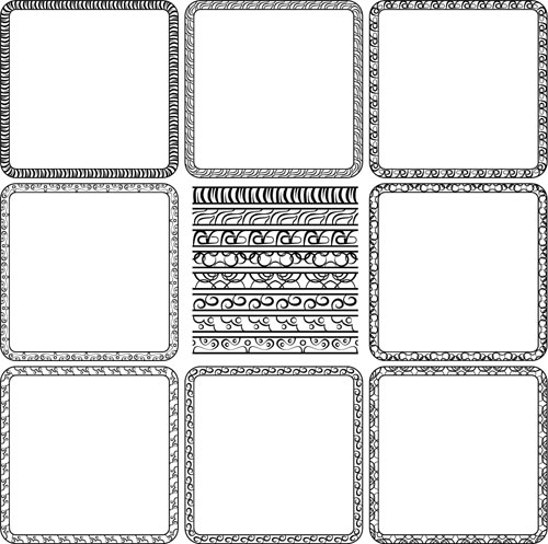 Simple black frame vector Simple black frame vector