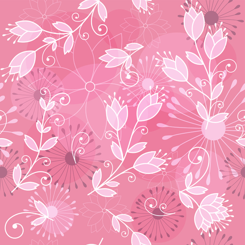 Simple flower pattern seamless vector 01 Simple flower pattern seamless vector 01