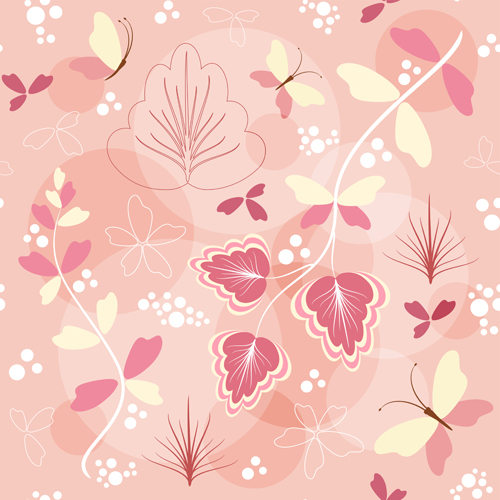 Simple flower pattern seamless vector 02 Simple flower pattern seamless vector 02