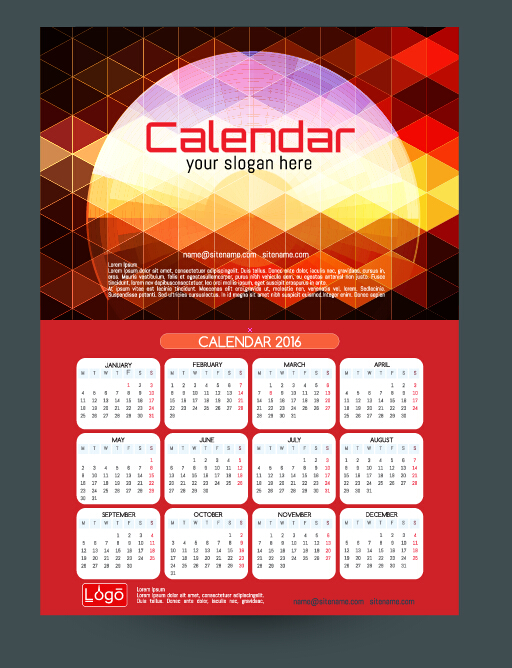 Technology background with 2016 calendar vector 04 Technology background with 2016 calendar vector 04