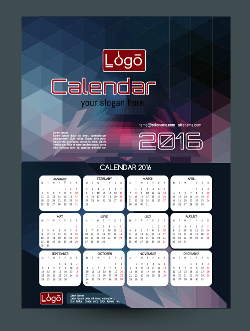 Technology background with 2016 calendar vector 07 Technology background with 2016 calendar vector 07