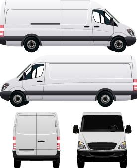 White minivan illustration vector 02 White minivan illustration vector 02