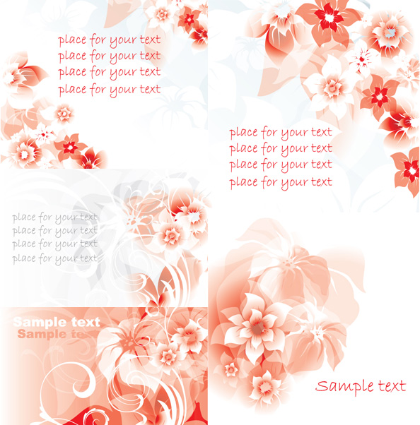 style red pattern line flower background 
