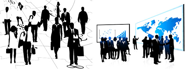 Black and white business people Vector Black and white business people Vector