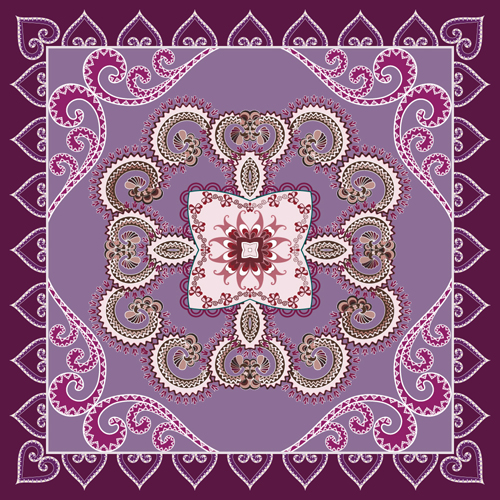 Bandanna pattern ornament design vector material 10 Bandanna pattern ornament design vector material 10