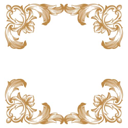 Classical baroque style frame vector design 05