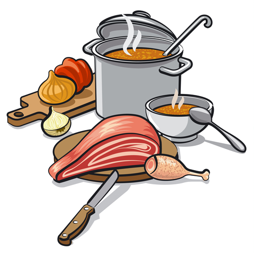 Cooking food design elements vectors 04 Cooking food design elements vectors 04