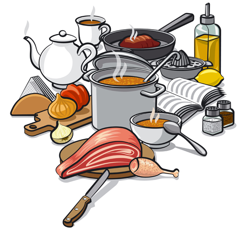Cooking food design elements vectors 07 Cooking food design elements vectors 07