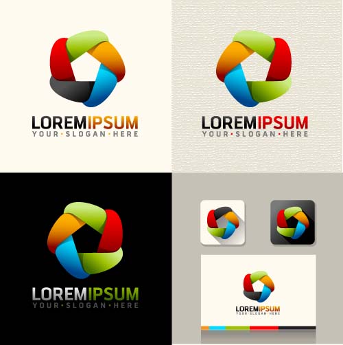 Creative company logos with business vectors 03 Creative company logos with business vectors 03