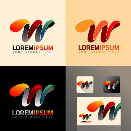 Creative company logos with business vectors 05 Creative company logos with business vectors 05