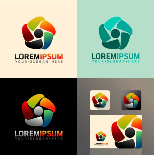 Creative company logos with business vectors 06 Creative company logos with business vectors 06