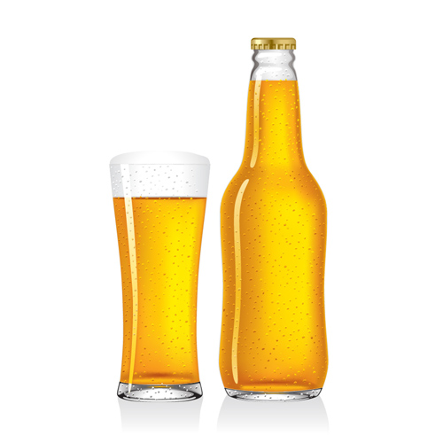 Fresh beer design vector material Fresh beer design vector material