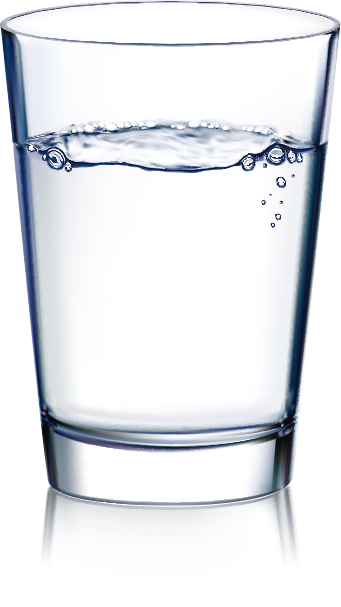 Glass cup and water vector material 02