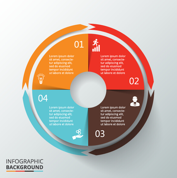 Modern circular infographics vector design set 13 Modern circular infographics vector design set 13