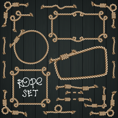 rope realistic frame border 
