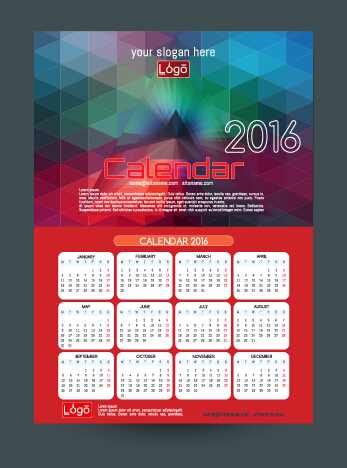 Technology background with 2016 calendar vector 01 Technology background with 2016 calendar vector 01