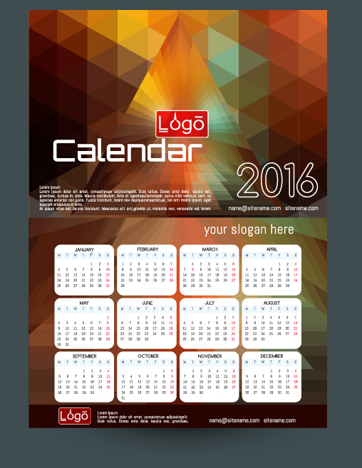Technology background with 2016 calendar vector 08 Technology background with 2016 calendar vector 08
