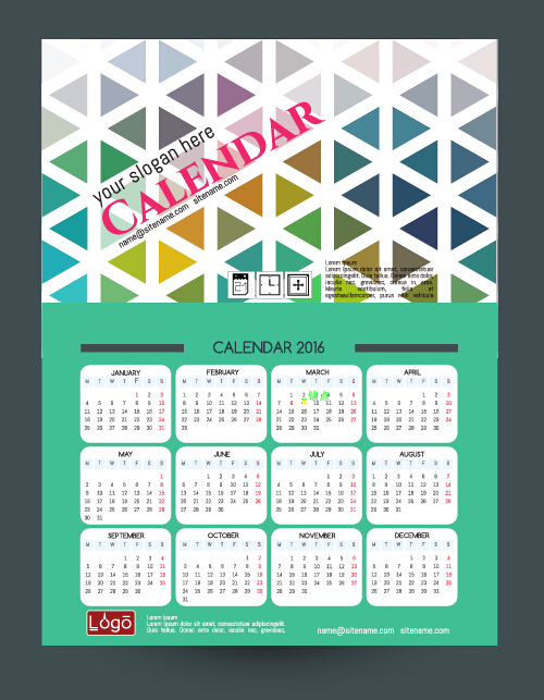 Technology background with 2016 calendar vector 10 Technology background with 2016 calendar vector 10