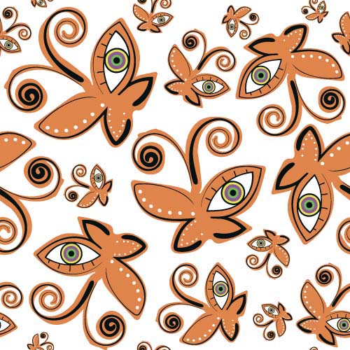 Vector butterflies seamless pattern design material 01 Vector butterflies seamless pattern design material 01