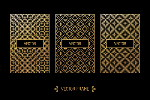 vintage golden frames design 