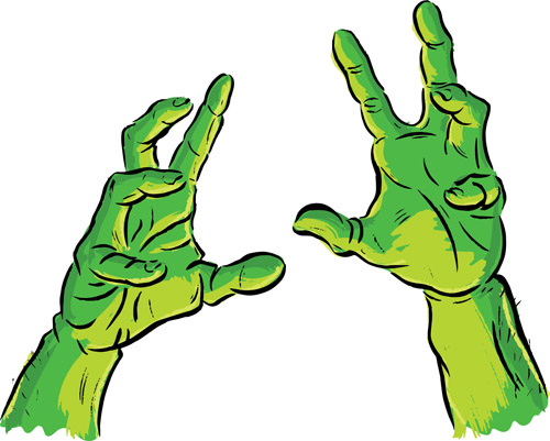 Spooky Halloween Hands vector Spooky Halloween Hands vector