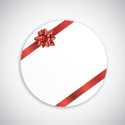 ribbon floral with circular card vector 01 ribbon floral with circular card vector 01