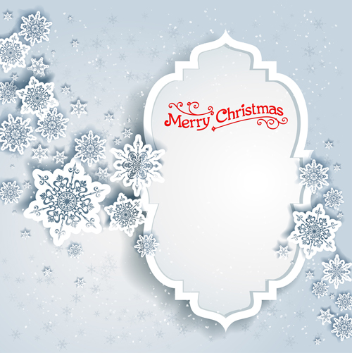 2016 christmas paper snowflake with frmae background vector 03 2016 christmas paper snowflake with frmae background vector 03