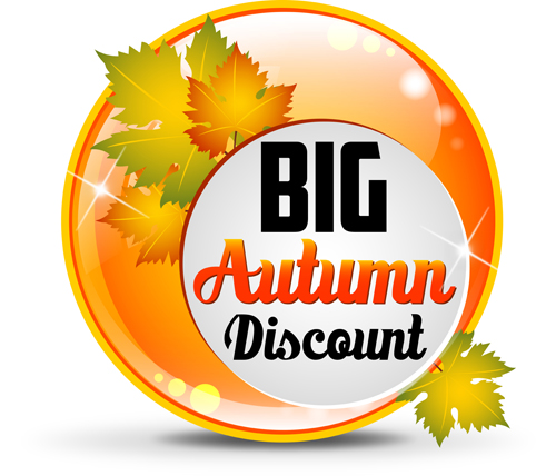 Big autumn discounts shiny background Big autumn discounts shiny background